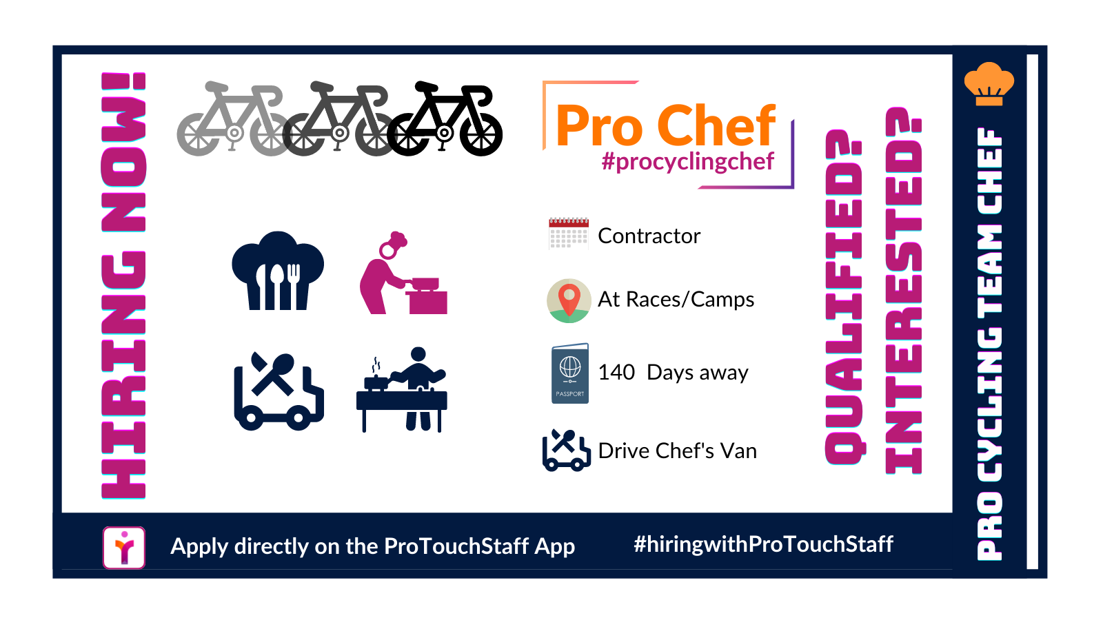 Wanted: Pro Cycling Team Chef!
